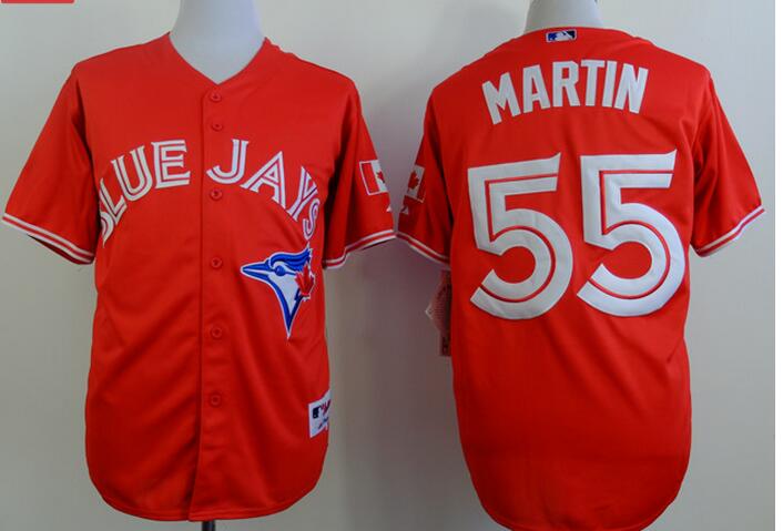 2017 MLB Toronto Blue Jays #55  Martin Red Game Jerseys